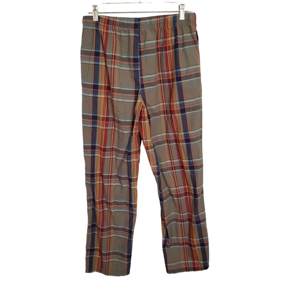 Original Penguin Size S Pants Lounge 100% Cotton Pull On Pajama Plaid Pockets - Picture 2 of 8